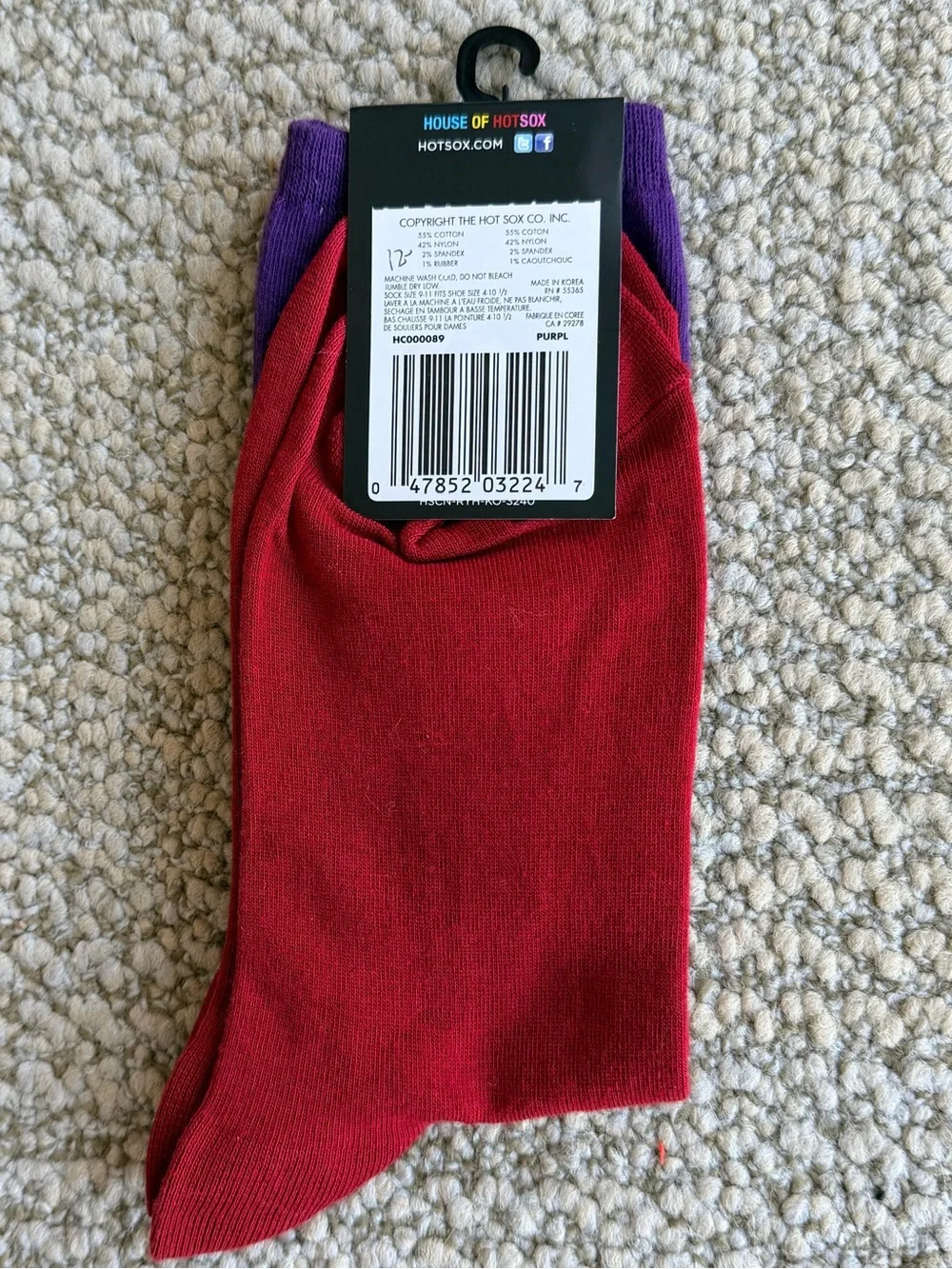 Hot Sox Ladies Artist Series Socks Raphael's Cherub Angels Purple Claret NEW